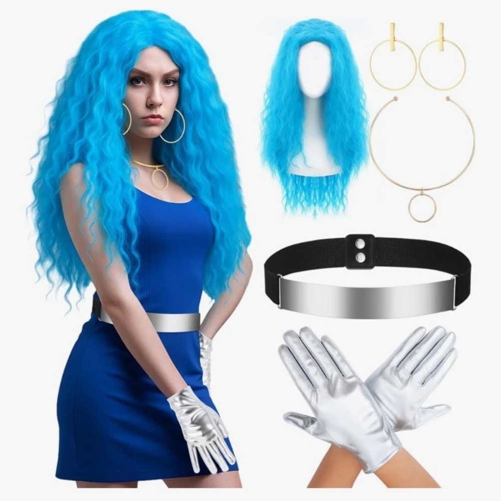 💜Alien Cheerleading Cosplay 5 piece Costume Accessory Set